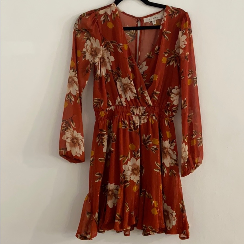 ROW A size small sweetheart copper red dress